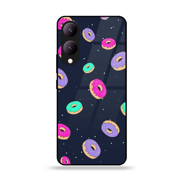 Vivo Y17S - Colorful Donuts - Premium Printed Glass soft Bumper shock Proof Case