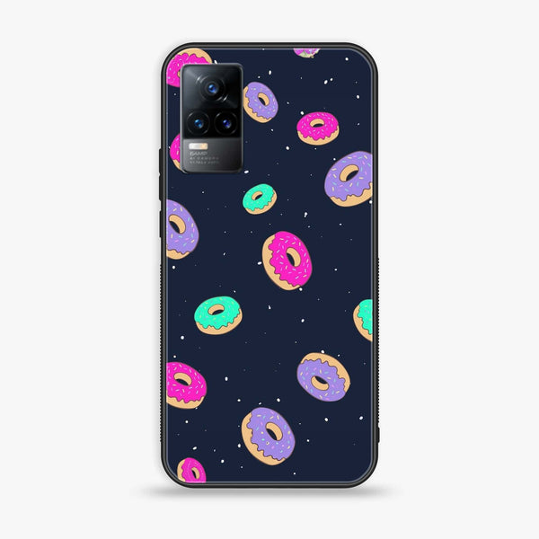 Vivo Y73 2021 - Colorful Donuts - Premium Printed Glass soft Bumper Shock Proof Case