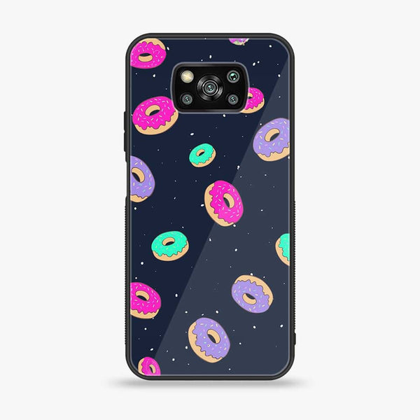 Xiaomi Poco X3 - Colorful Donuts - Premium Printed Glass soft Bumper Shock Proof Case