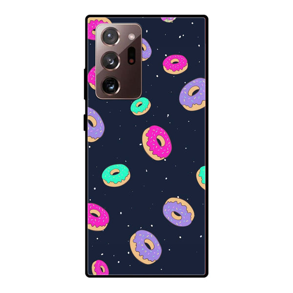 Samsung Galaxy Note 20 Ultra - Colorful Donuts - Premium Printed Glass soft Bumper Shock Proof Case