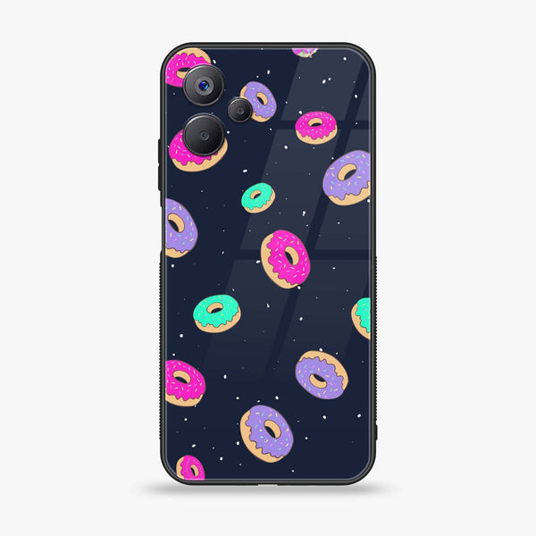 Realme 10 5G - Colorful Donuts - Premium Printed Glass soft Bumper Shock Proof Case
