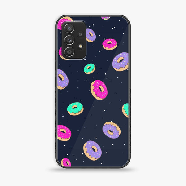 Samsung Galaxy A73 - Colorful Donuts - Premium Printed Glass soft Bumper Shock Proof Case