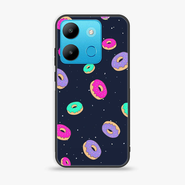 Infinix Smart 7 - Colorful Donuts - Premium Printed Glass soft Bumper Shock Proof Case