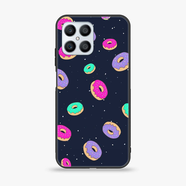 Huawei Honor X8 4G - Colorful Donuts - Premium Printed Glass soft Bumper Shock Proof Case