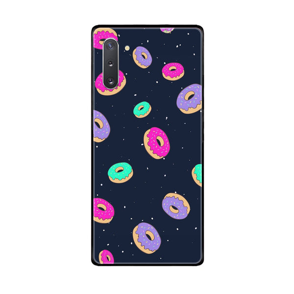 Samsung Galaxy Note 10 5G - Colorful Donuts - Premium Printed Glass soft Bumper Shock Proof Case