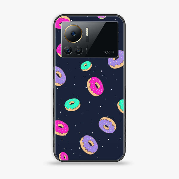 Infinix Note 12 VIP - Colorful Donuts - Premium Printed Glass soft Bumper Shock Proof Case