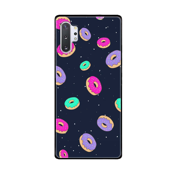 Samsung Galaxy Note 10 Plus - Colorful Donuts - Premium Printed Glass soft Bumper Shock Proof Case