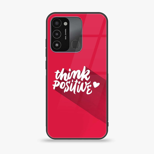 Tecno Spark 8C - Think Positive Design - Premium Printed Glass soft Bumper Shock Proof Case