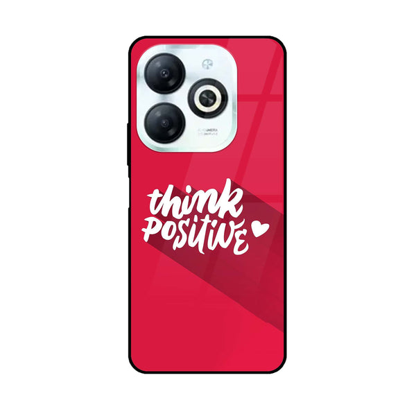 Tecno Pop 8 - Think Positive Design - Premium Printed Glass soft Bumper Shock Proof Case