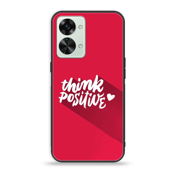 OnePlus Nord 2T 5G - Think Positive Design - Premium Printed Glass soft Bumper Shock Proof Case