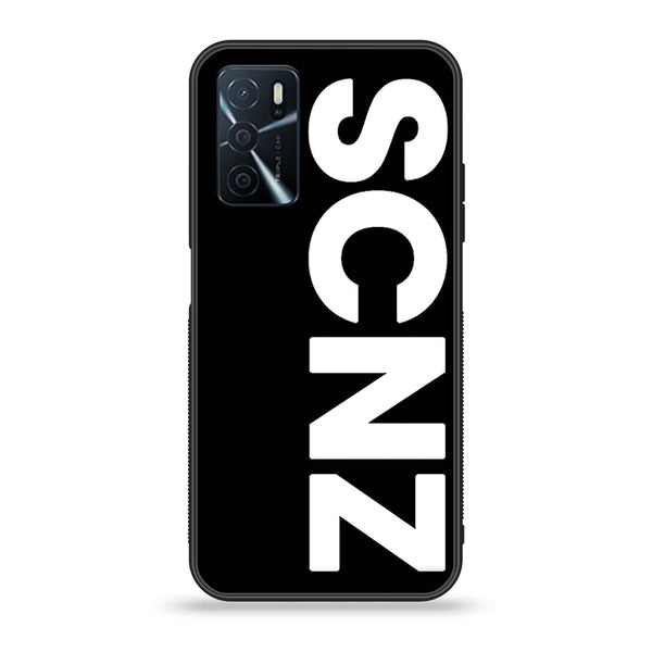 OPPO A16 - SCNZ - Premium Printed Glass soft Bumper Shock Proof Case