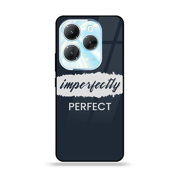 Infinix Hot 40 Pro - Imperfectly - Premium Printed Glass soft Bumper Shock Proof Case
