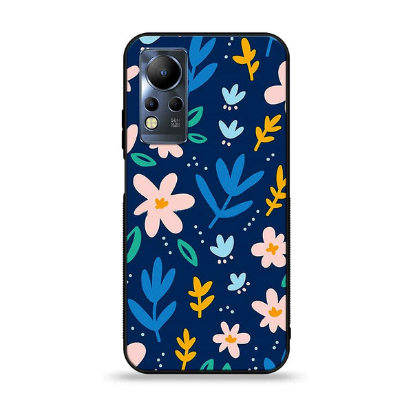 Infinix Note 12 G88 - Colorful Flowers - Premium Printed Glass soft Bumper Shock Proof Case