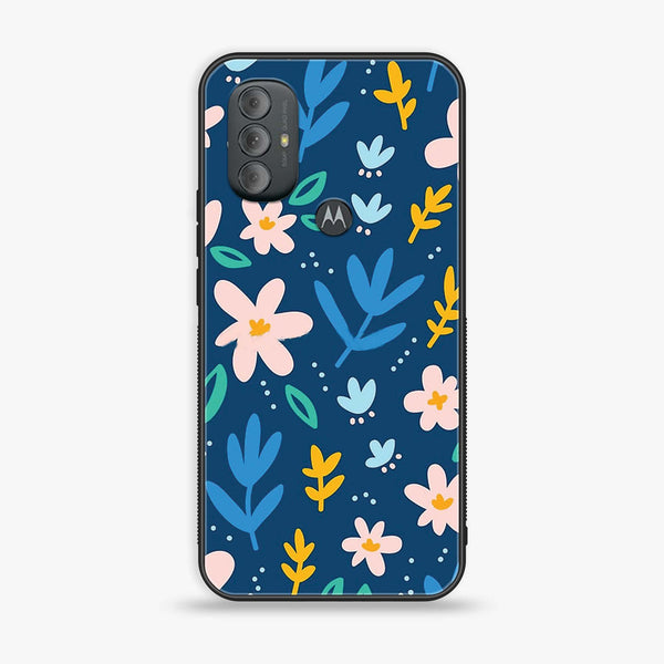 Motorola Moto G Power - Colorful Flowers - Premium Printed Glass soft Bumper shock Proof Case
