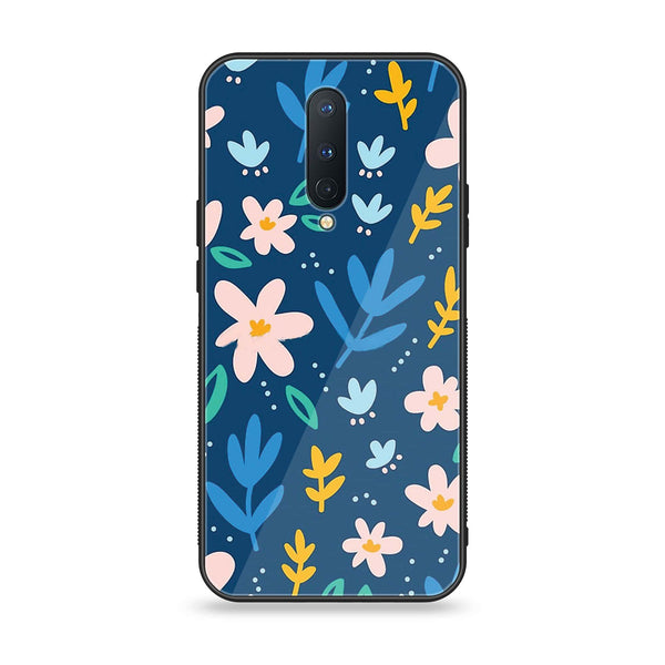 OnePlus 8 - Colorful Flowers - Premium Printed Glass soft Bumper Shock Proof Case