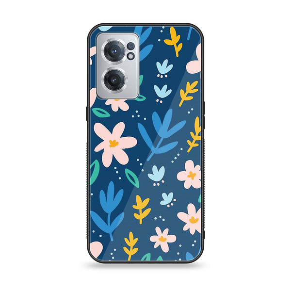 OnePlus Nord CE 2 5G - Colorful Flowers - Premium Printed Glass soft Bumper Shock Proof Case