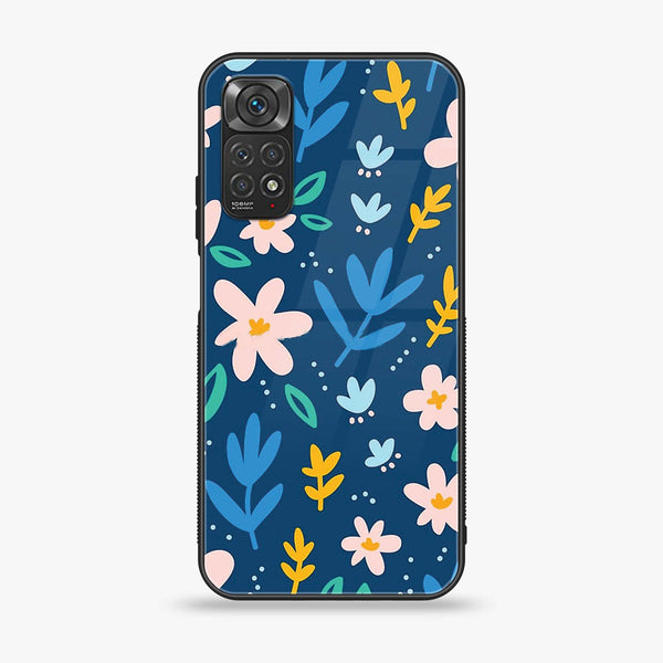 Xiaomi Redmi Note 11s - Colorful Flowers - Premium Printed Glass soft Bumper Shock Proof Case