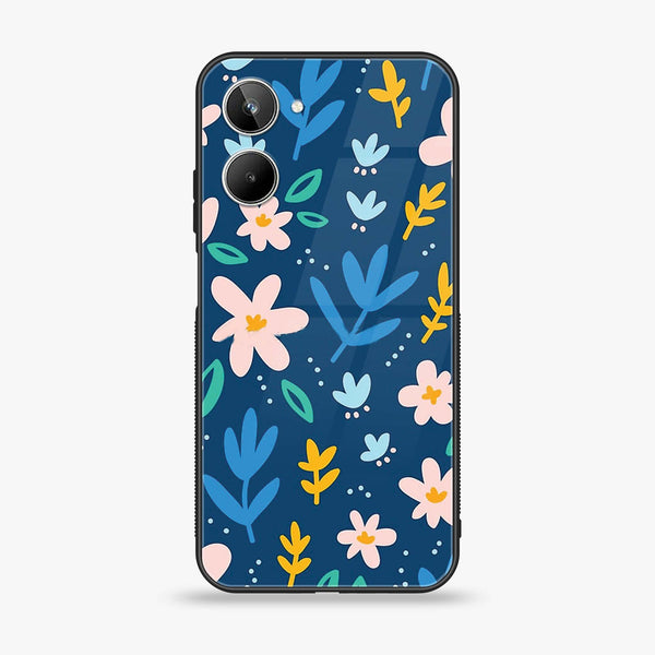 Realme 10 4G - Colorful Flowers - Premium Printed Glass soft Bumper Shock Proof Case