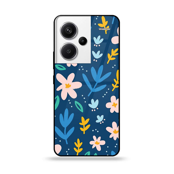 Redmi Note 13 Pro Plus 5G - Colorful Flowers - Premium Printed Glass soft Bumper Shock Proof Case