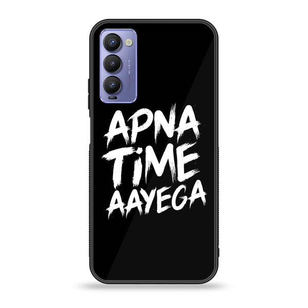 Tecno Camon 18 - Apna Time Ayega - Premium Printed Glass soft Bumper Shock Proof Case