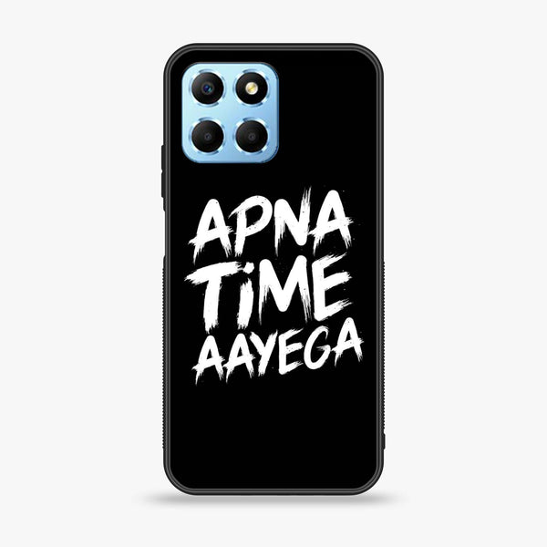 Honor X6 - Apna Time Ayega - Premium Printed Glass soft Bumper Shock Proof Case