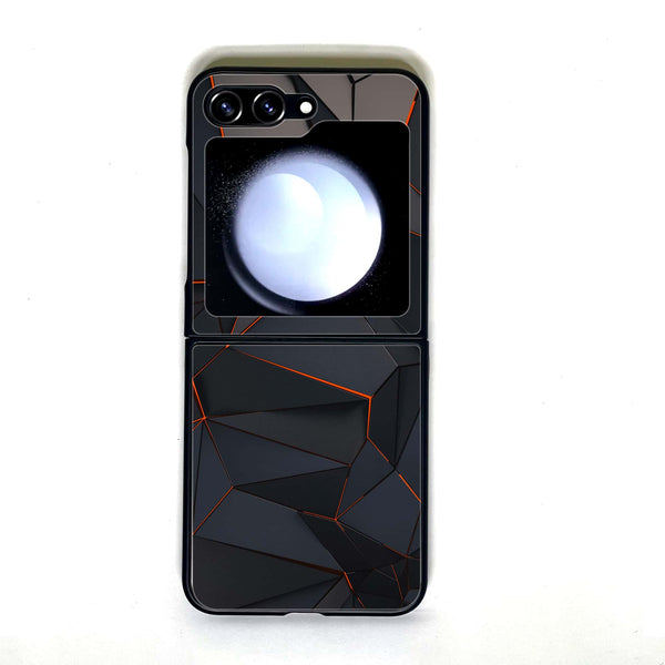 Galaxy Z Flip 5 - 3D Design - Design 2 - Premium Printed Glass soft Bumper shock Proof Case