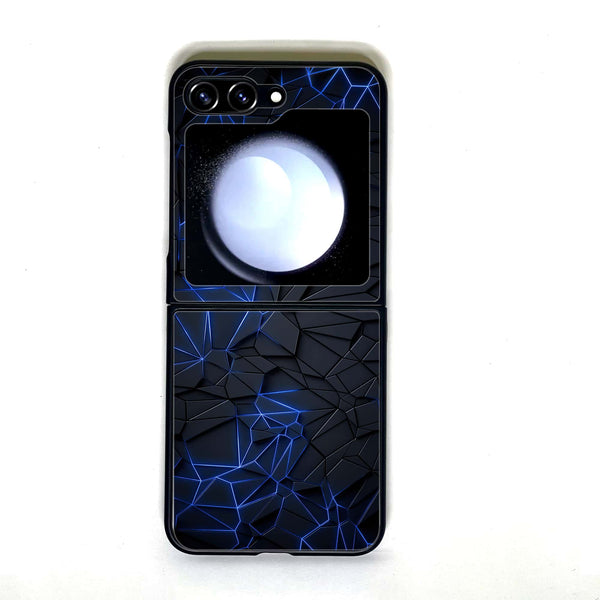 Galaxy Z Flip 5 - 3D Design - Design 1 - Premium Printed Glass soft Bumper shock Proof Case