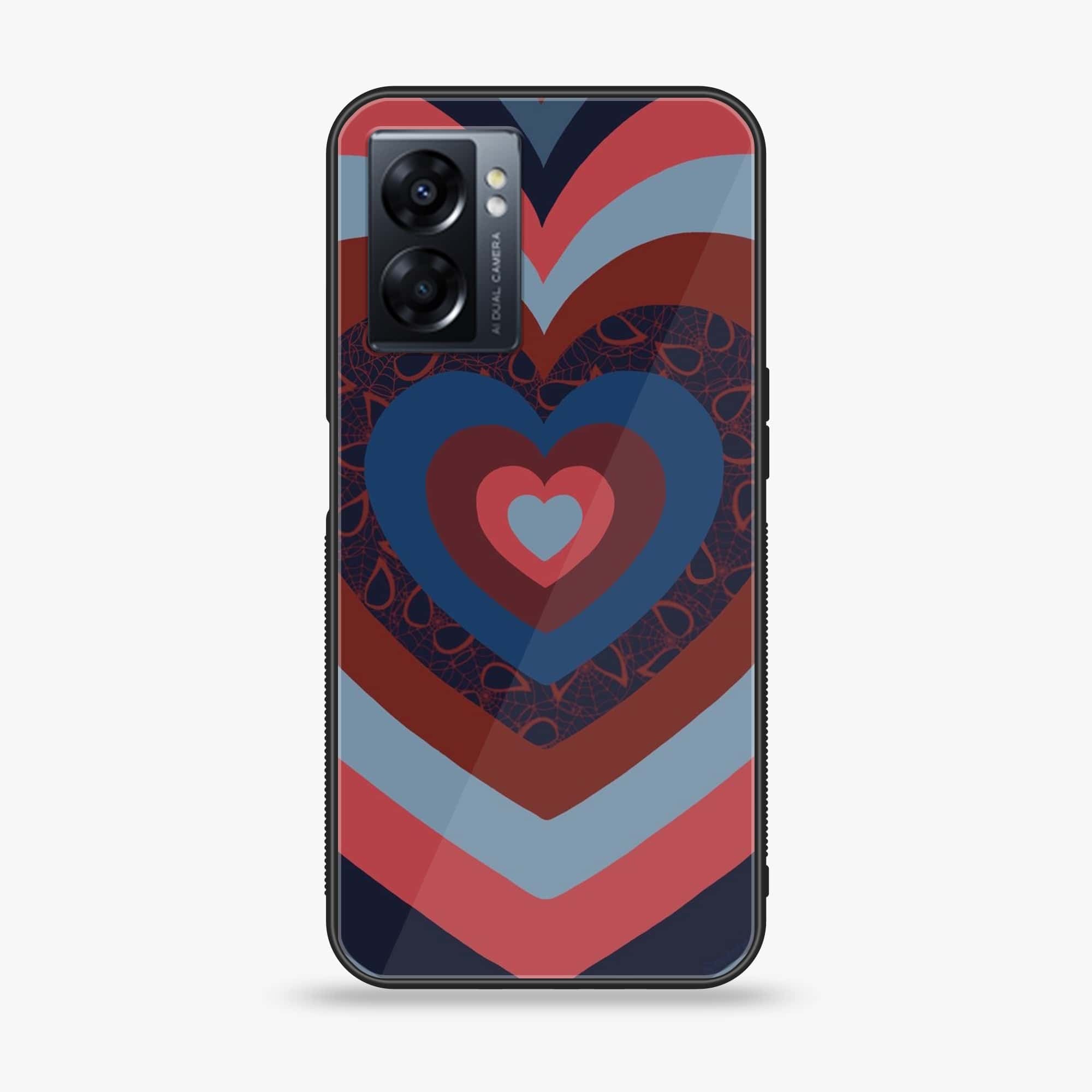 Oppo A77s - Heart Beat Series 2.0 - Premium Printed Glass soft Bumper shock Proof Case
