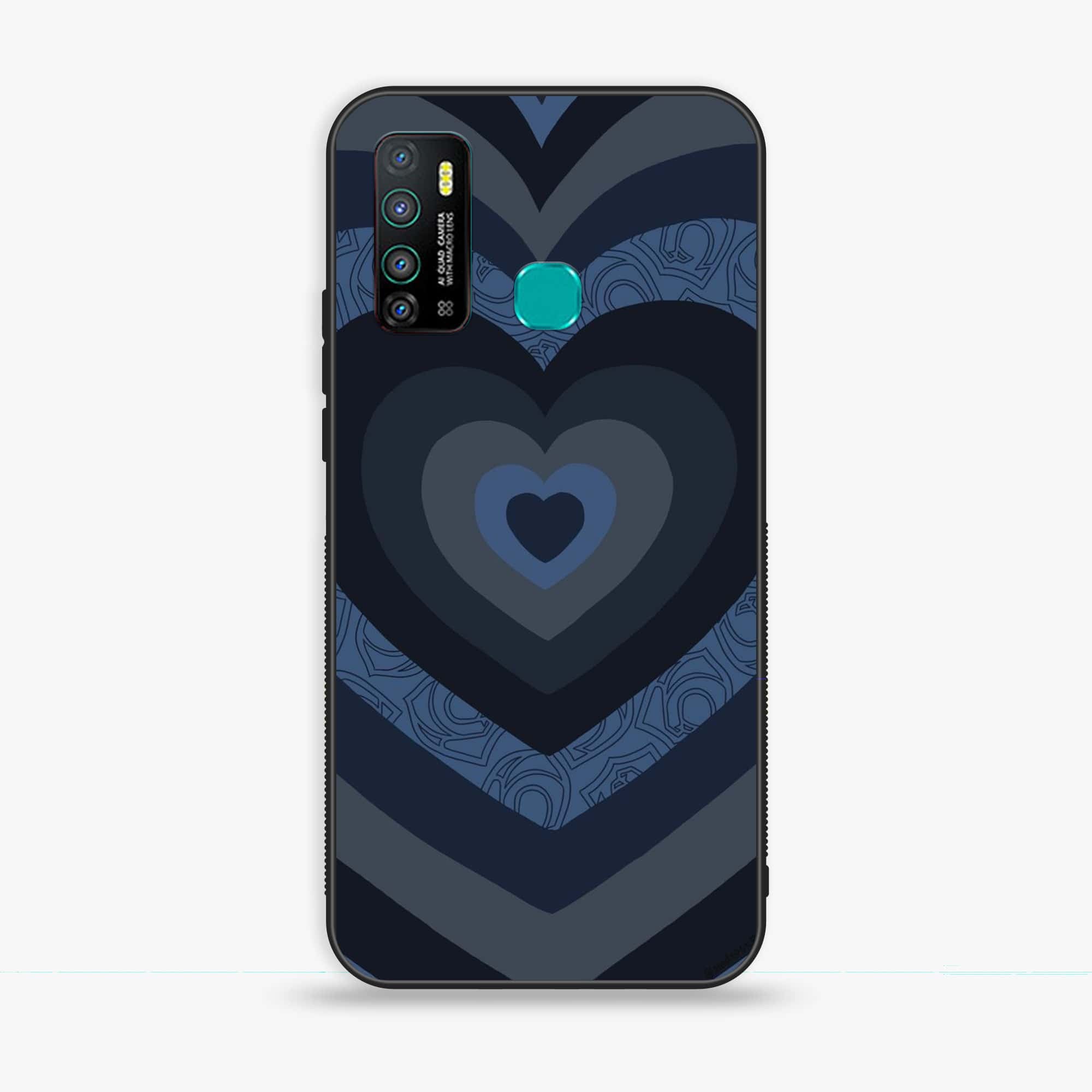 Infinix Hot 9 Play - Heart Beat Series 2.0 - Premium Printed Glass soft Bumper shock Proof Case