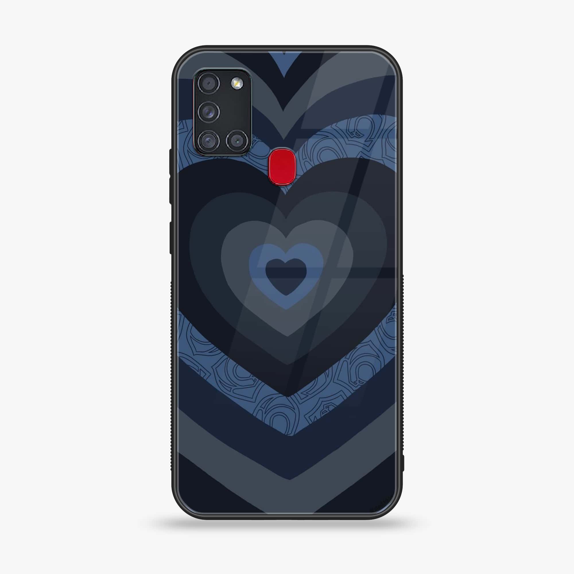 Samsung Galaxy A21s - Heart Beat 2.0 Series - Premium Printed Glass soft Bumper shock Proof Case