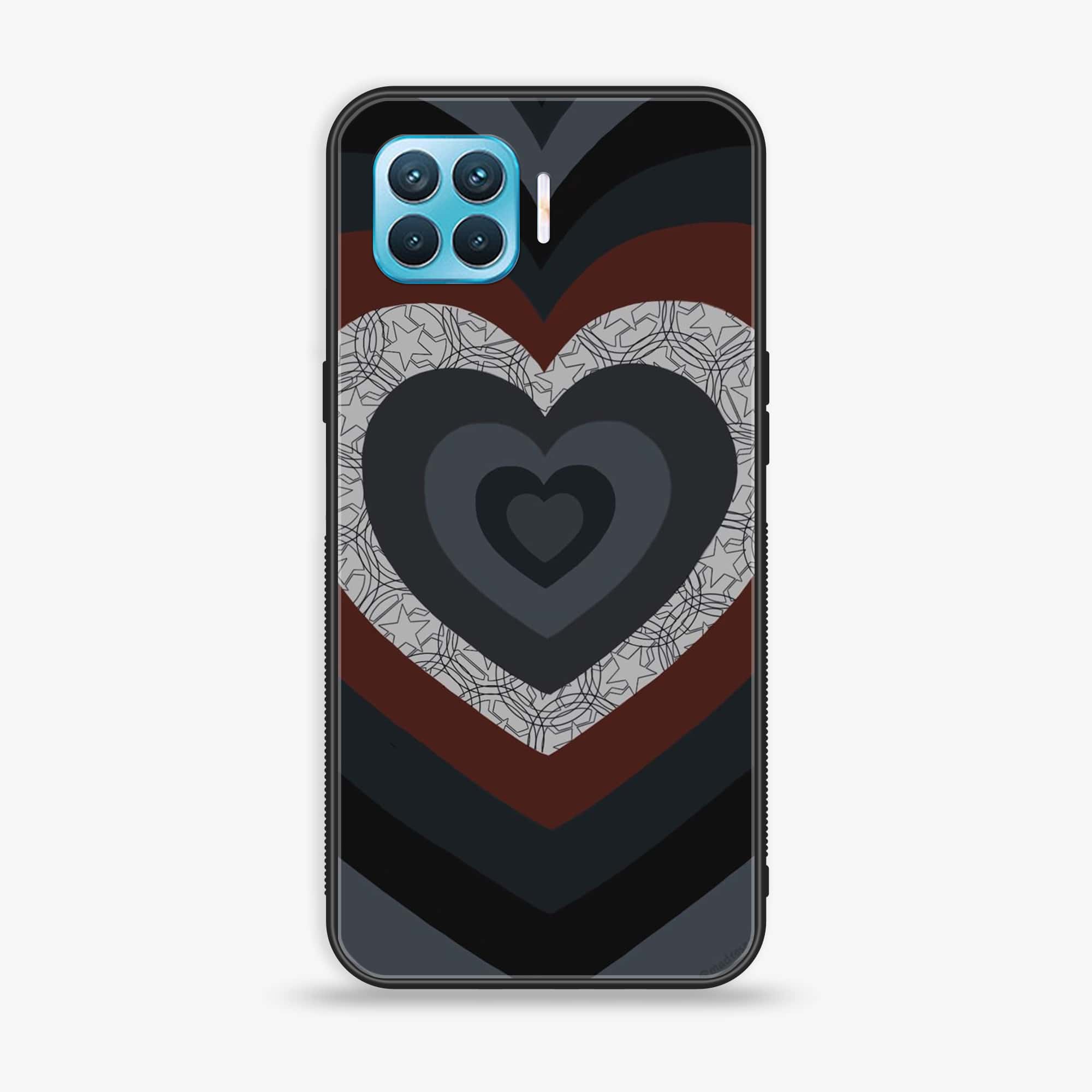 Oppo F17 - Heart Beat Series 2.0 - Premium Printed Glass soft Bumper shock Proof Case