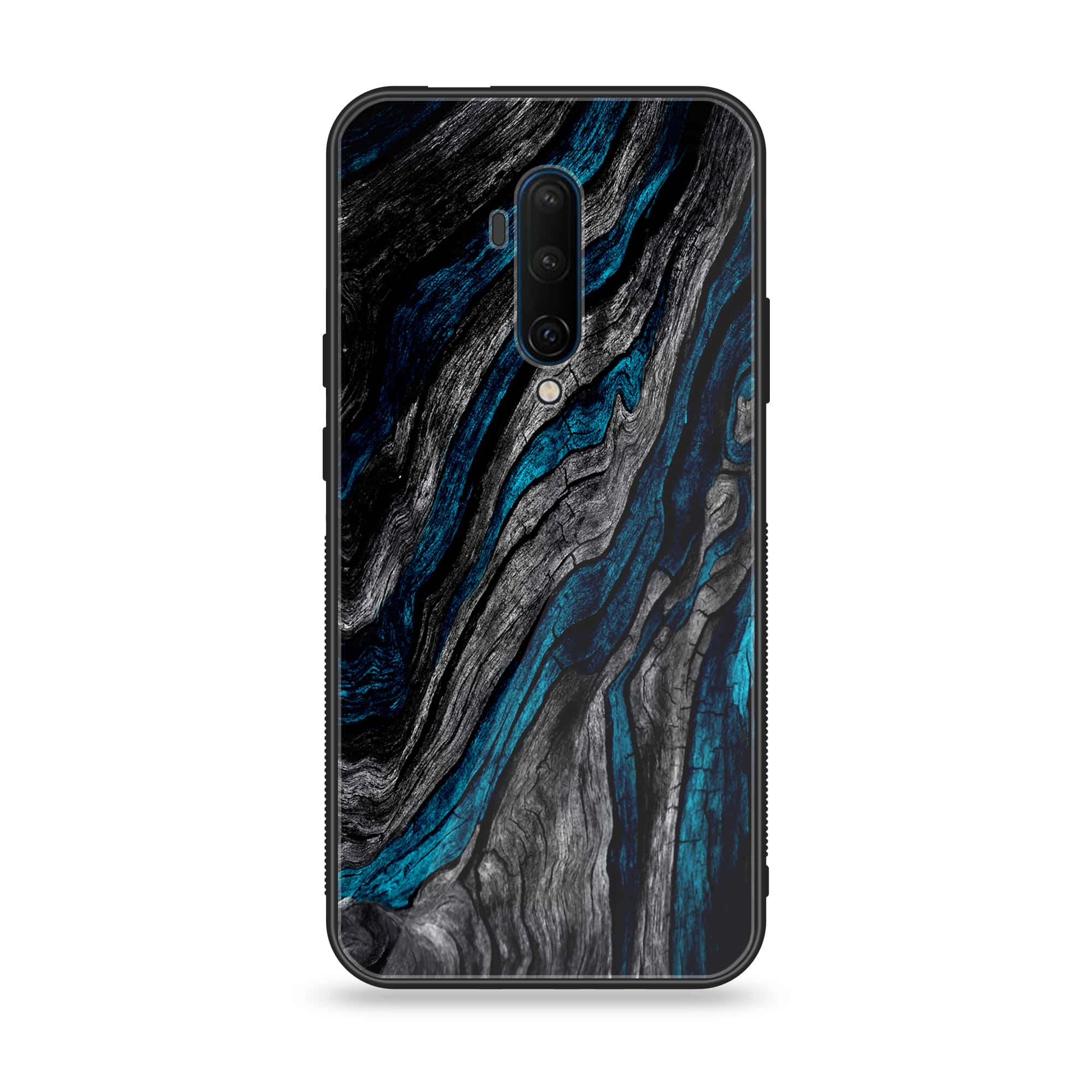 OnePlus 7T Pro - Liquid Marble Series - Premium Printed Glass soft Bumper shock Proof Case