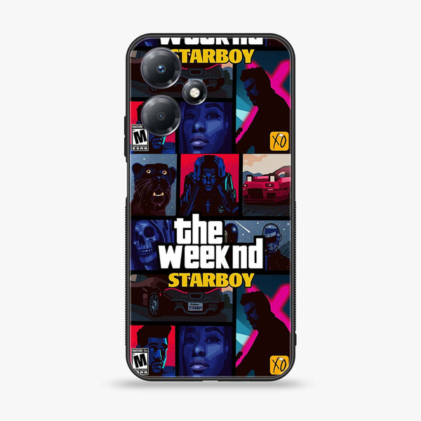 Infinix Hot 30i - The Weeknd Star Boy - Premium Printed Glass soft Bumper Shock Proof Case