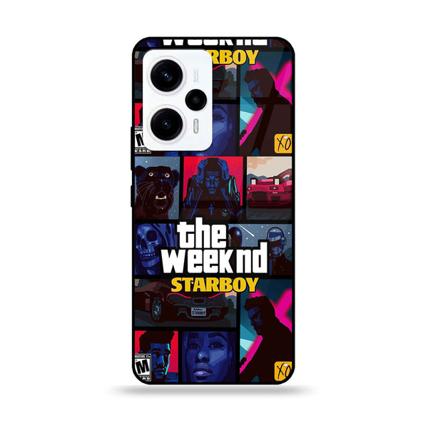 Xiaomi Poco F5 - The Weeknd Star Boy - Premium Printed Glass soft Bumper Shock Proof Case