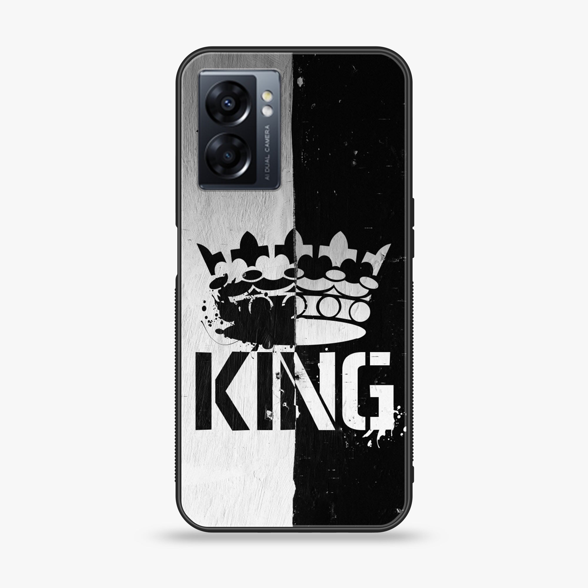 Oppo A57 2022 - King Series V2.0  - Premium Printed Glass soft Bumper shock Proof Case