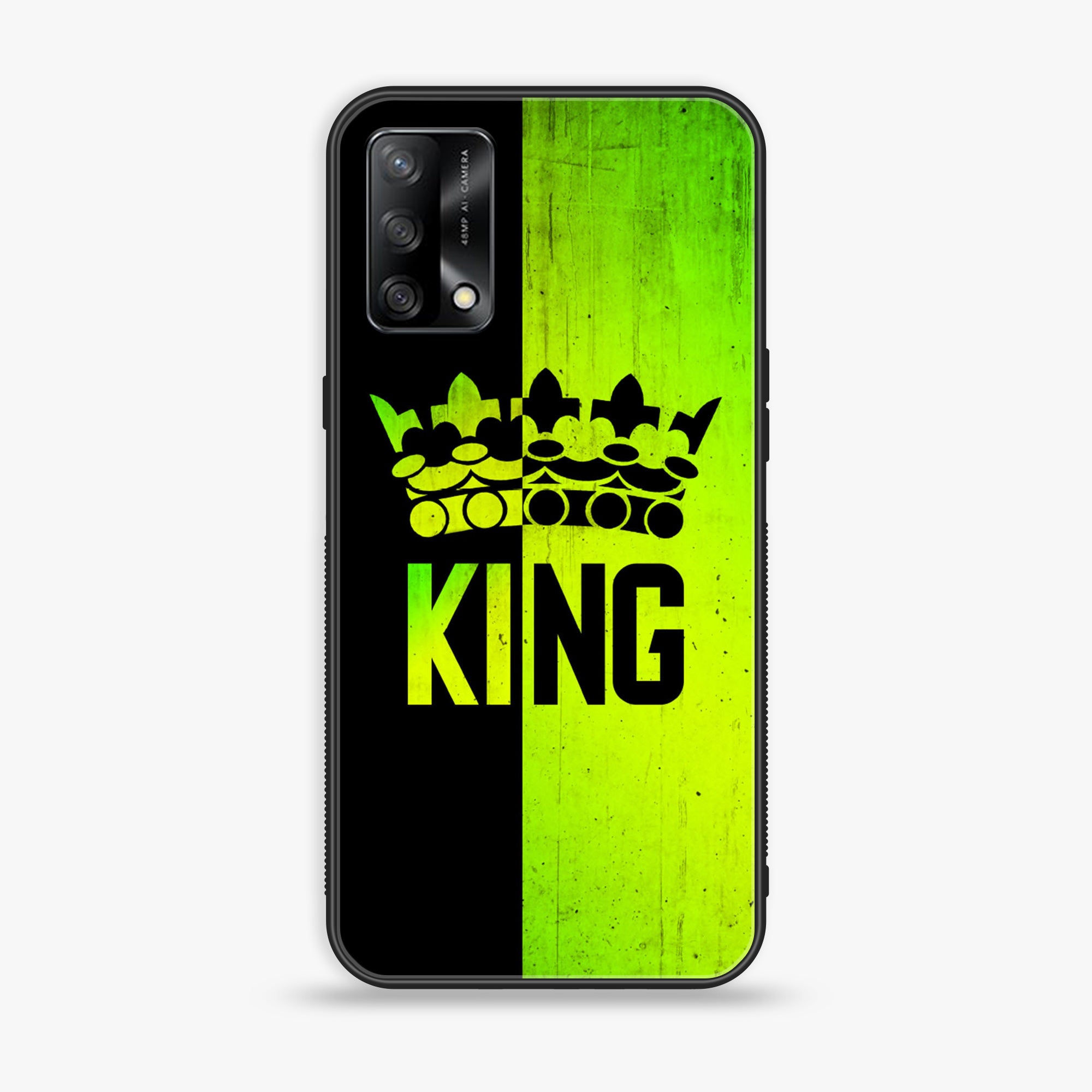 Oppo A74 - King Series V 2.0 Series - Premium Printed Glass soft Bumper shock Proof Case