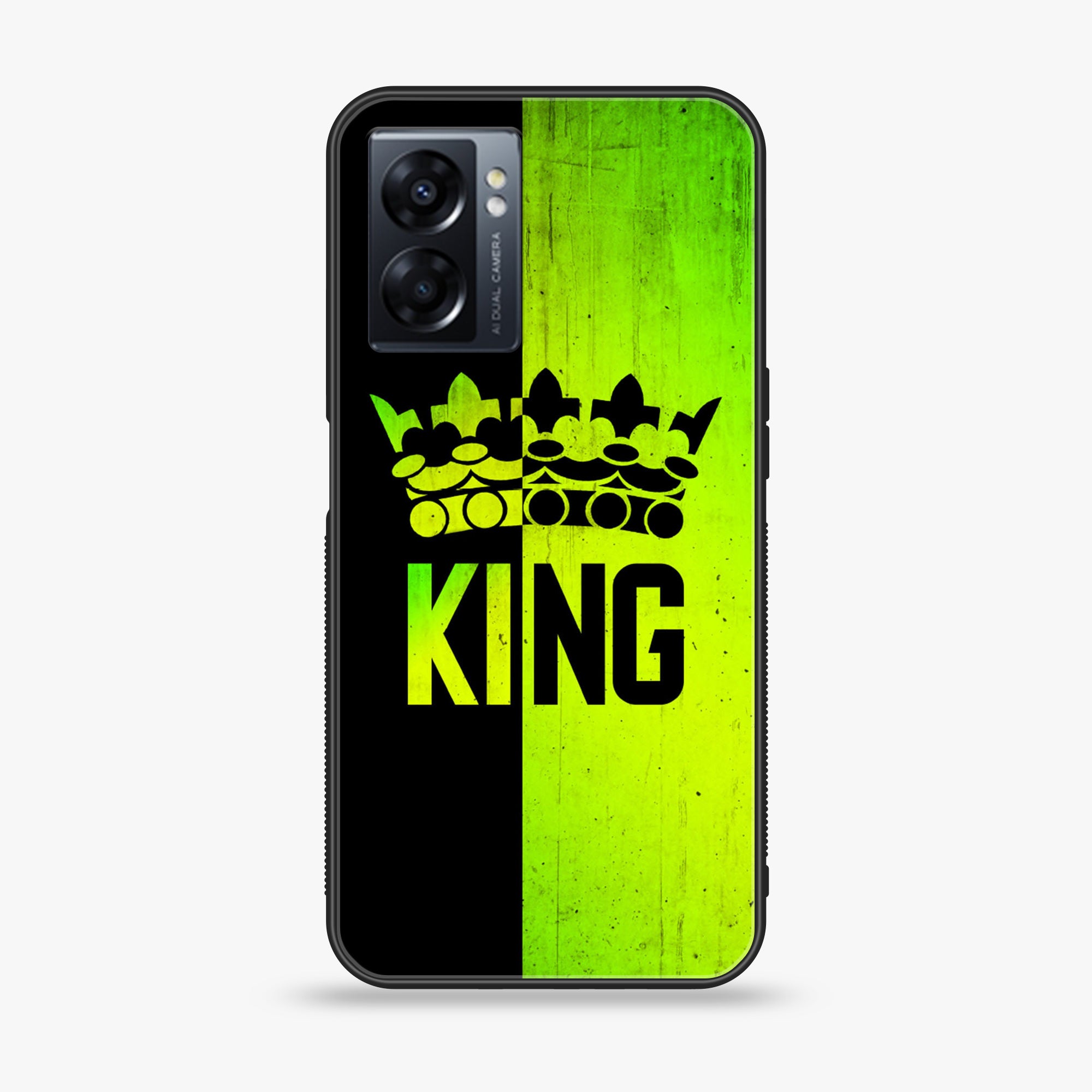 Oppo A57 2022 - King Series V2.0  - Premium Printed Glass soft Bumper shock Proof Case