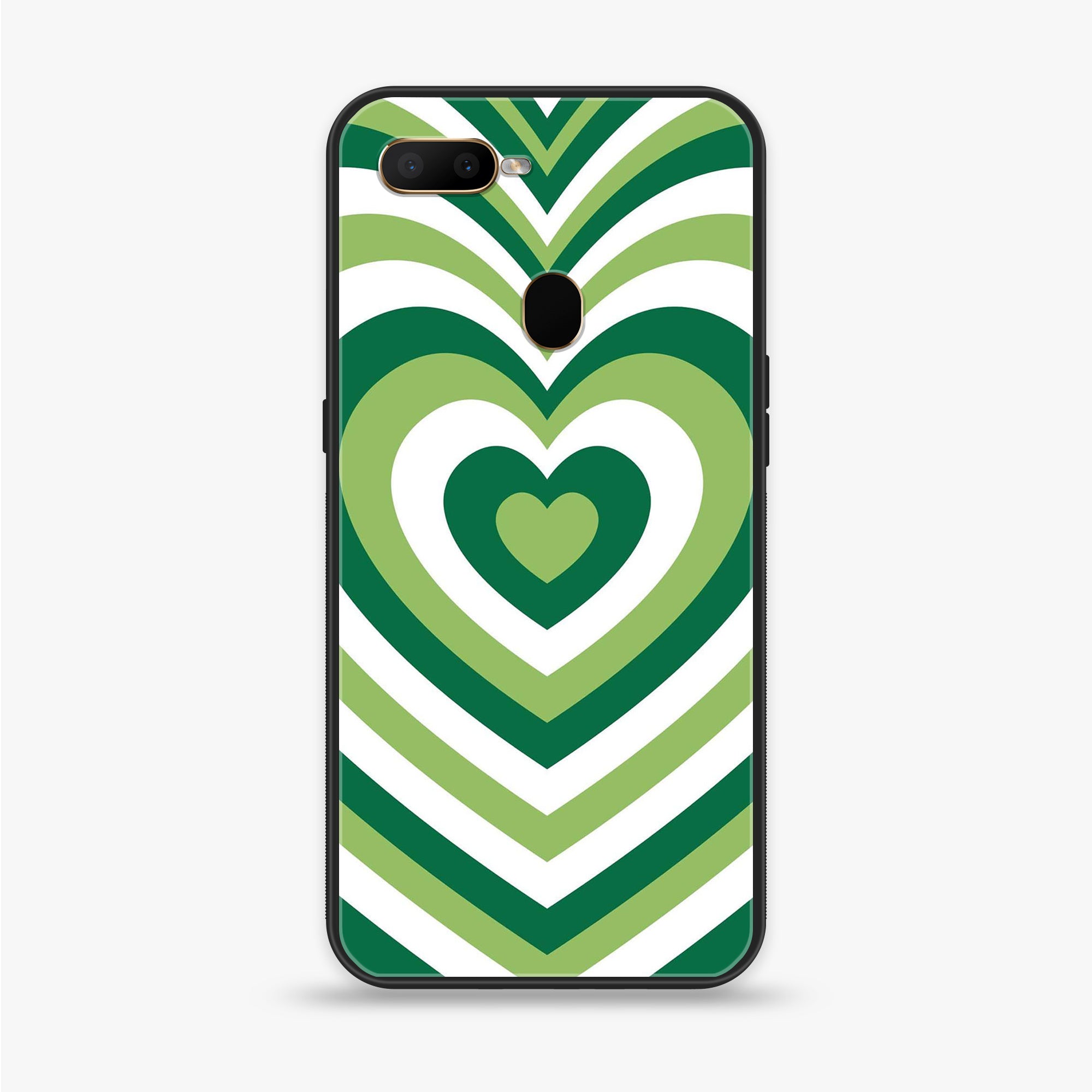 OPPO A5s - Heart Beat Series - Premium Printed Glass soft Bumper shock Proof Case