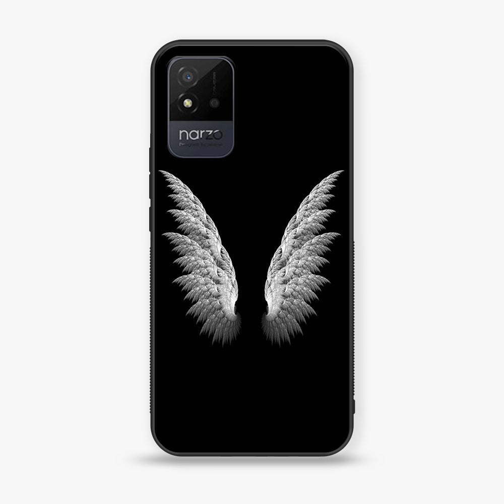 REALME NARZO 50I - Angel Wings Series - Premium Printed Glass soft Bumper shock Proof Case