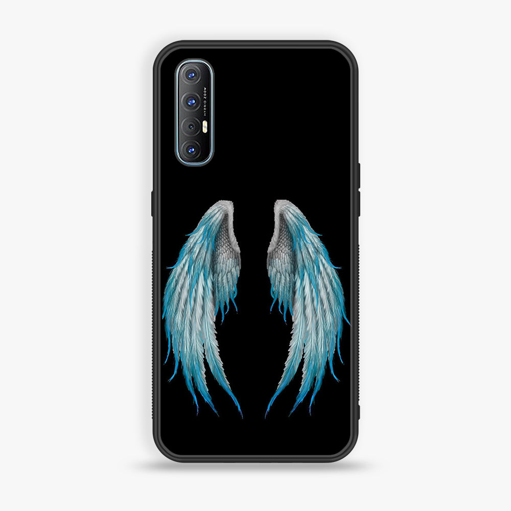 Oppo Reno 3 Pro 5g - Angel Wings Series - Premium Printed Glass soft Bumper shock Proof Case