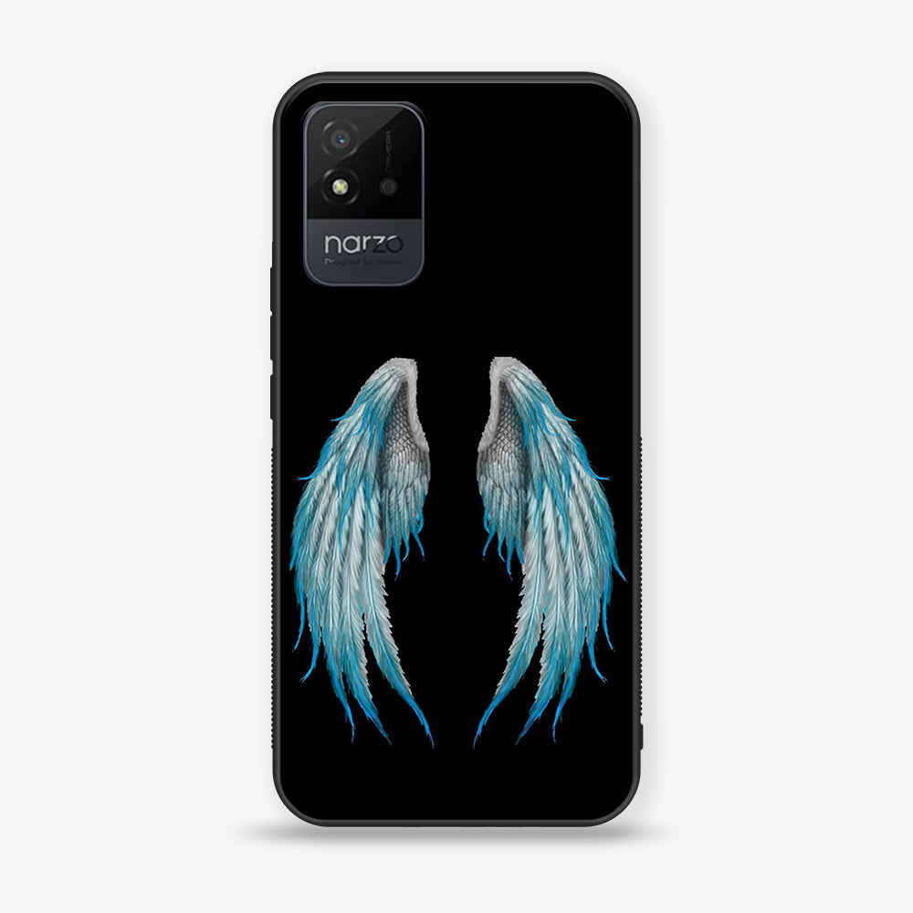 REALME NARZO 50I - Angel Wings Series - Premium Printed Glass soft Bumper shock Proof Case