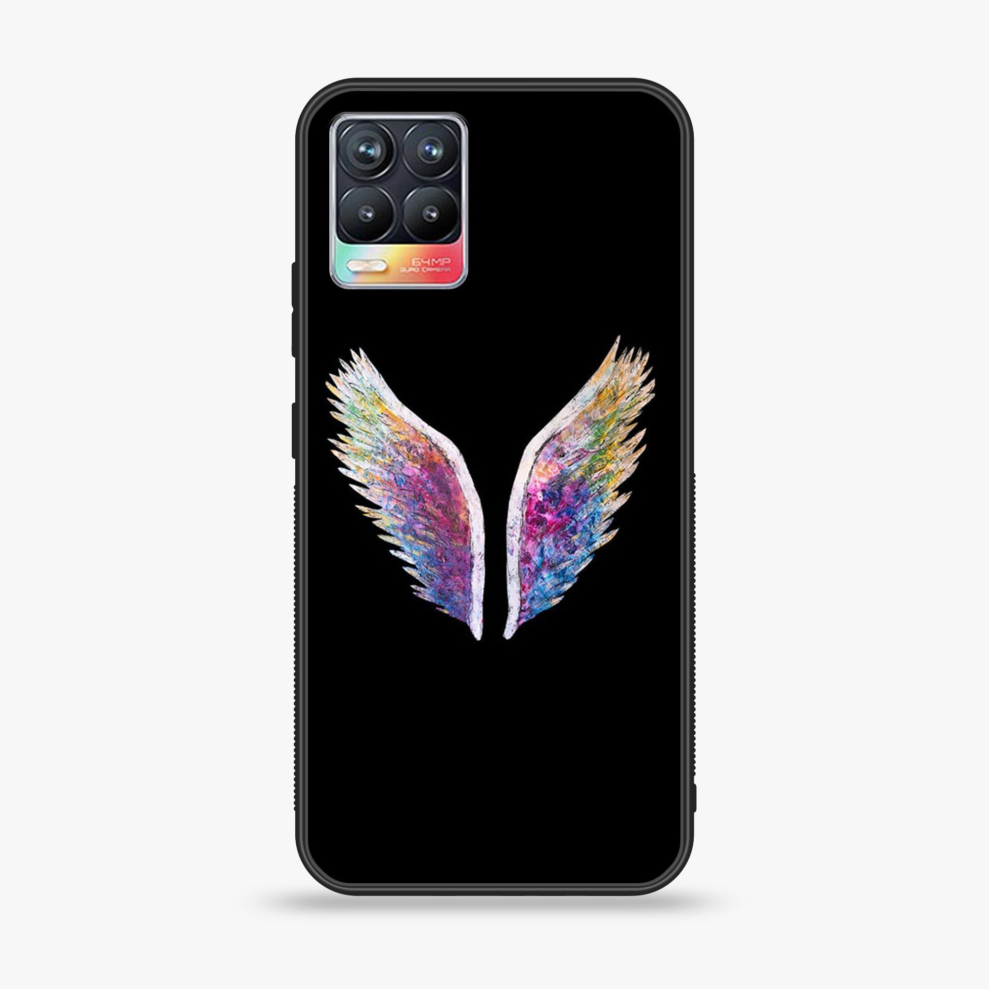 Realme 8 Pro  - ANGEL wings Series - Premium Printed Glass soft Bumper shock Proof Case