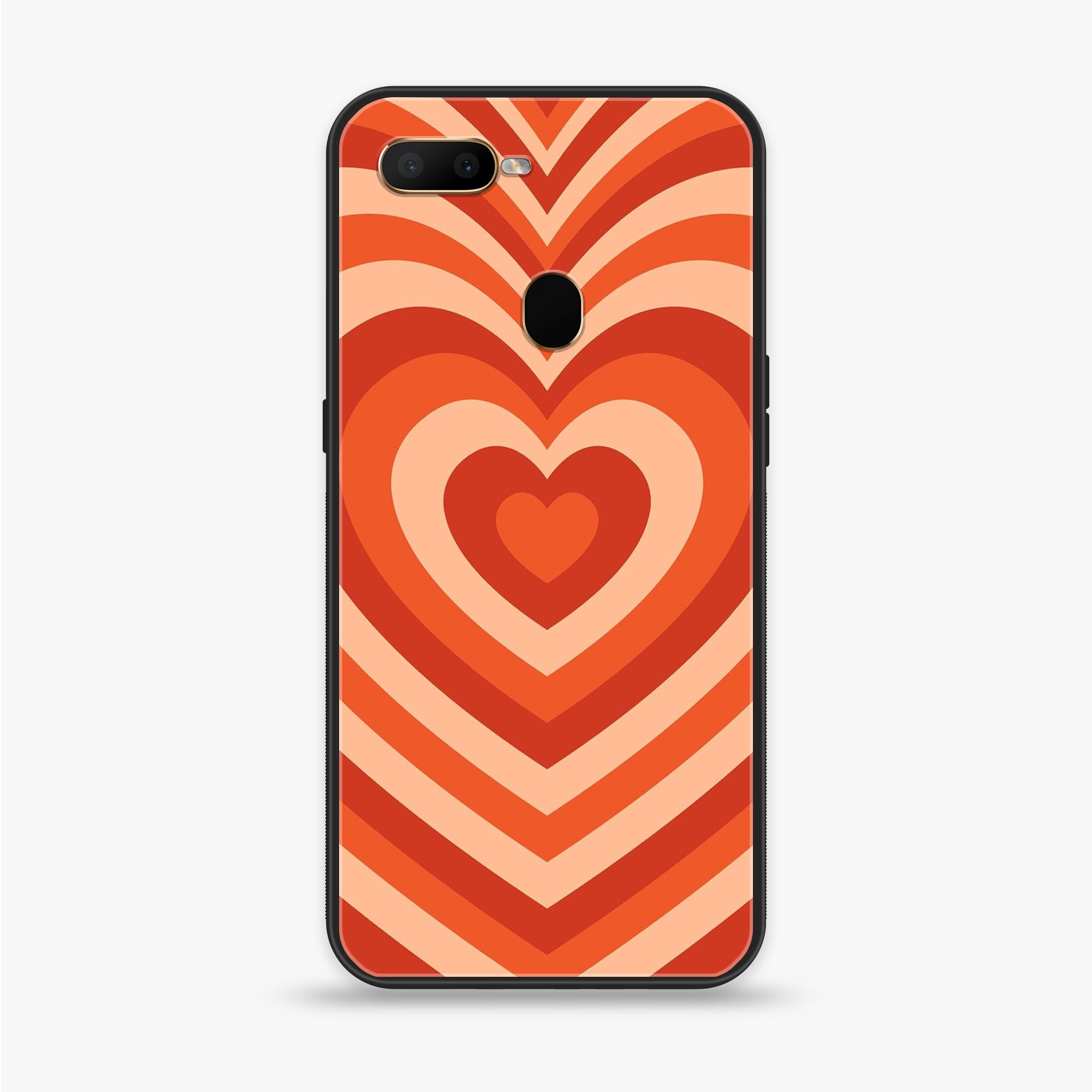 OPPO A5s - Heart Beat Series - Premium Printed Glass soft Bumper shock Proof Case