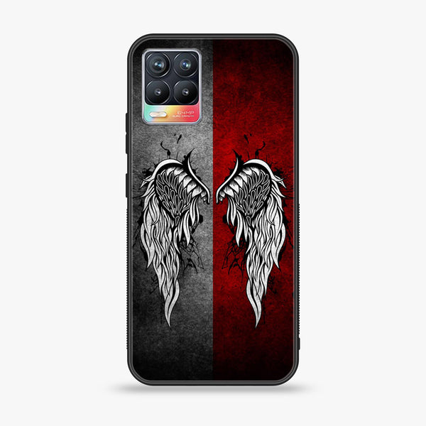 Realme 8 Pro  - ANGEL wings Series - Premium Printed Glass soft Bumper shock Proof Case
