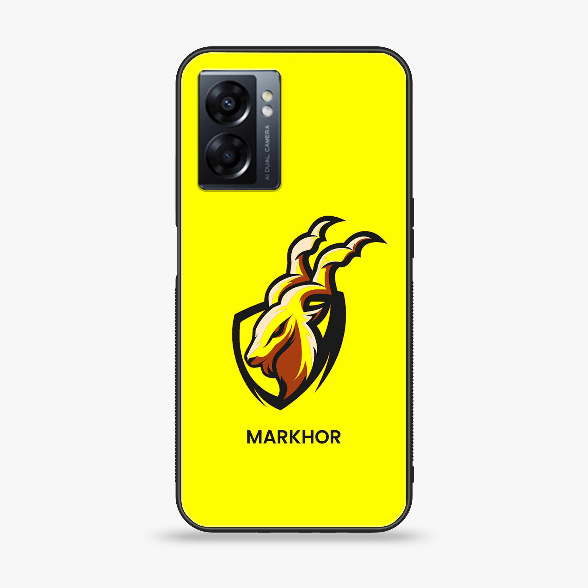 Oppo A57 2022 - Markhor Series - Premium Printed Glass soft Bumper shock Proof Case