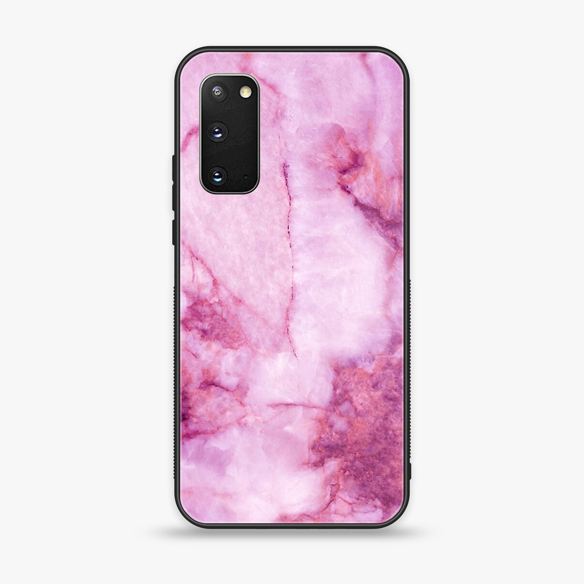 Samsung Galaxy S20 - Pink marble Series - Premium Printed Glass soft Bumper shock Proof Case