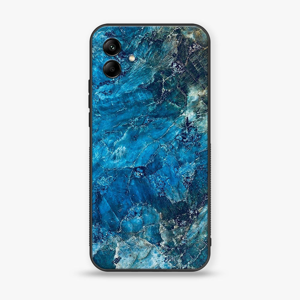 Samsung Galaxy A04 - Blue Marble Series - Premium Printed Glass soft Bumper shock Proof Case