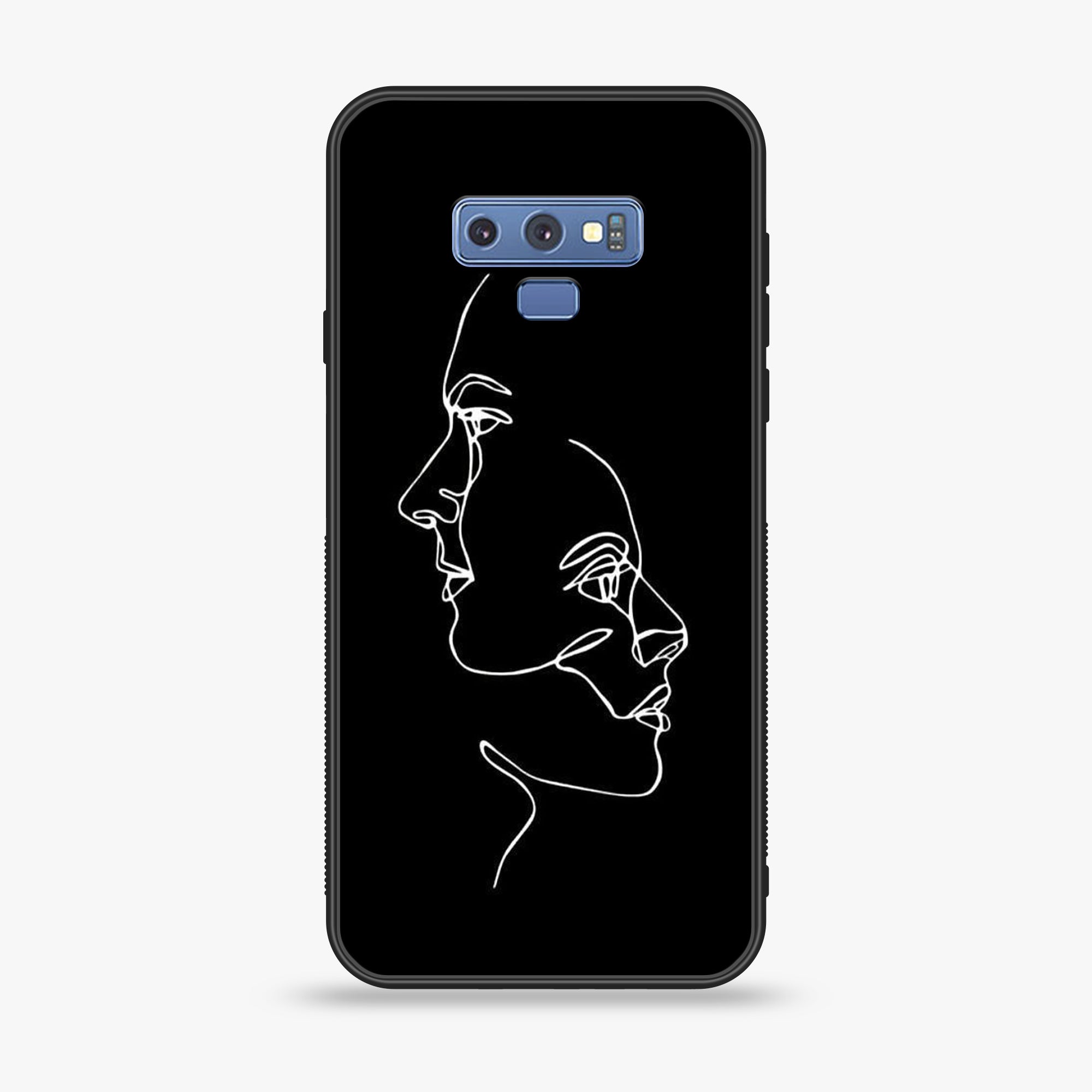 Samsung Galaxy Note 9 - Girl Line Art Series - Premium Printed Glass soft Bumper shock Proof Case