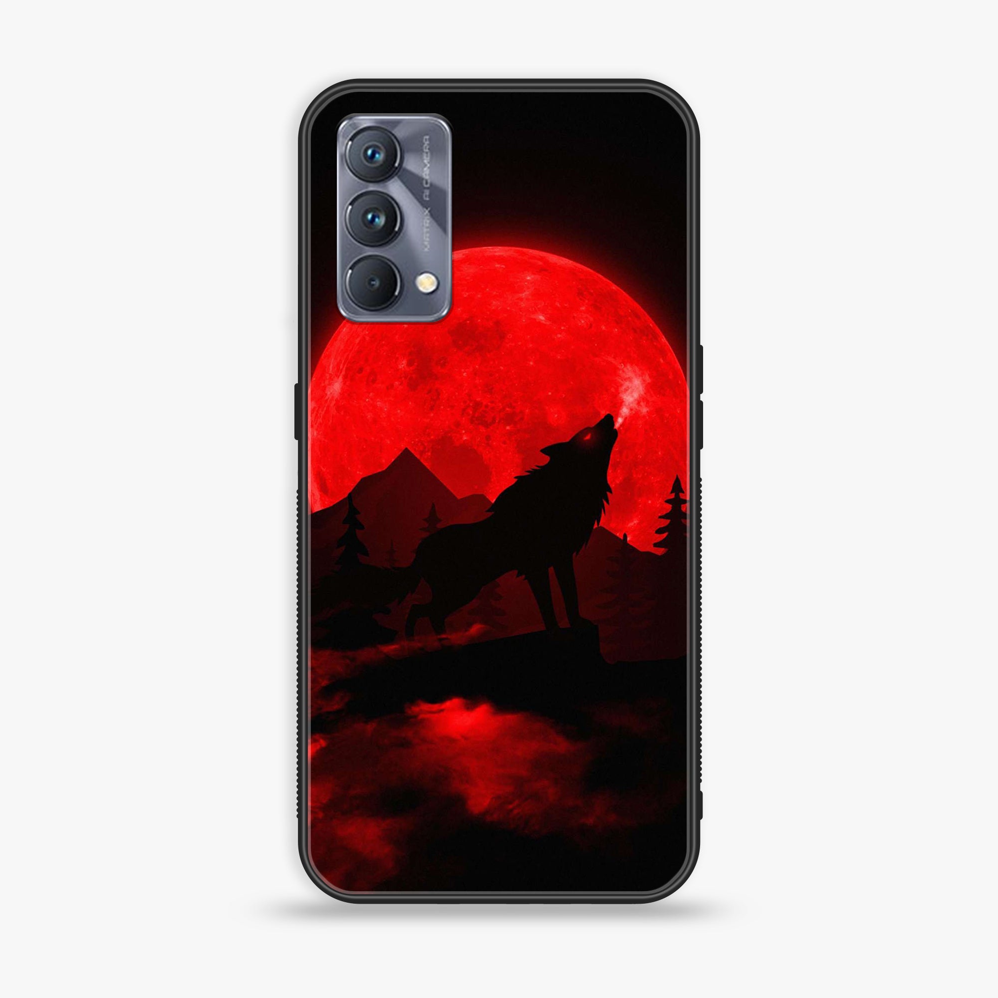 Realme GT Master Edition Wolf Series  Premium Printed Glass soft Bumper shock Proof Case