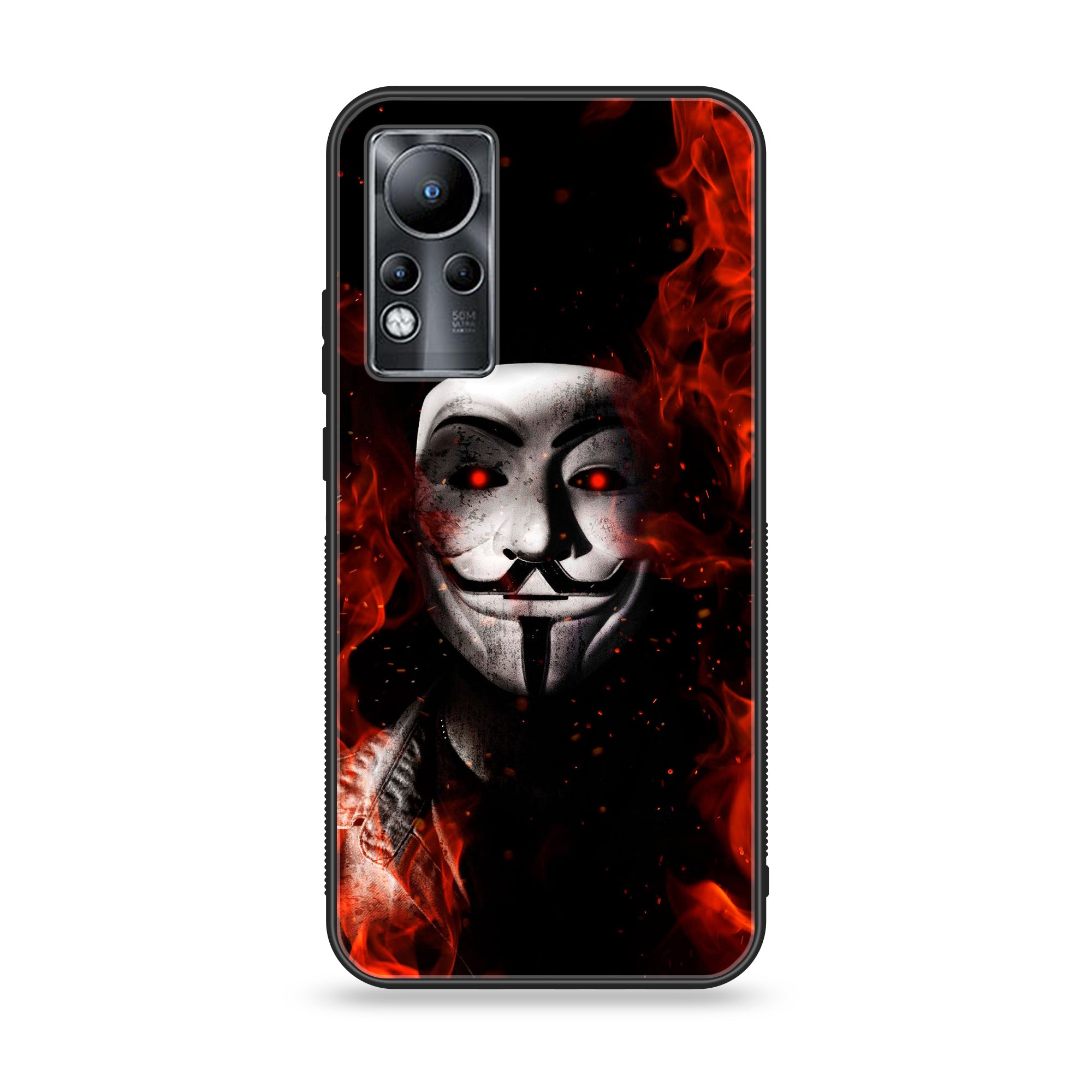 Infinix Note 11 -  Anonymous 2.0 Series - Premium Printed Glass soft Bumper shock Proof Case